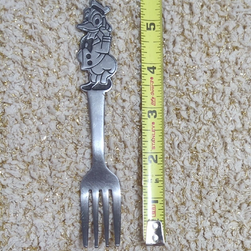 Vintage BONNY Walt Disney's DONALD DUCK Stainless Steel Japan Souvenir Baby Fork